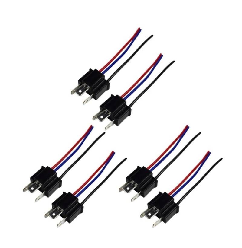HZSMYXGS 9003 H4 Lampenfassung Stecker Adapter Stecker Auto Scheinwerfer Nebelscheinwerfer Stecker Adapter Buchse Kabelbaum Scheinwerfer Stecker Auto Sensorstecker(3Pair) von HZSMYXGS