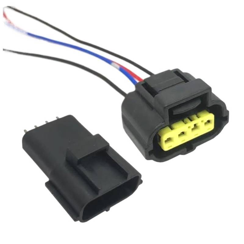 HZSMYXGS Kompatibel Mit Toyota 4-poligem Drosselklappensensorstecker 1UZ 3SGE TPS-Kabelanschluss Pigtail 178399-2 184046-1 90980-10711 Auto Sensorstecker(2PCS) von HZSMYXGS