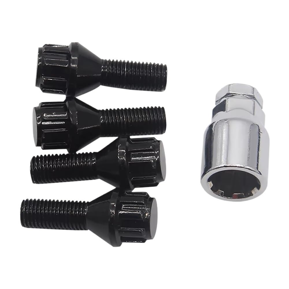 HZSMYXGS Radschrauben Kompatibel mit E30 für E36 für E46 für E90 2003-2013 M12 * 1,5 4 + 1 Auto-Aluminiumlegierung-Rad-Sicherungsbolzen Reifenschraubenmutter HZSMYXGS Radschrauben Kompatibel mit E30 für E36 für E46 für E90 2003-2013 M12 * 1,5 4 + 1 Auto-Aluminiumlegierung-Rad-Sicherungsbolzen Reifenschraubenmutter von HZSMYXGS