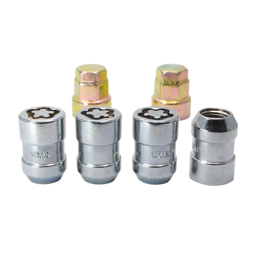 HZSMYXGS Radschrauben Kompatibel mit Lincoln für MKX 4MUTTERN + 2SCHLÜSSEL M14x1.5 Radschlösser Radmuttern-Set HZSMYXGS Radschrauben Kompatibel mit Lincoln für MKX 4MUTTERN + 2SCHLÜSSEL M14x1.5 Radschlösser Radmuttern-Set von HZSMYXGS
