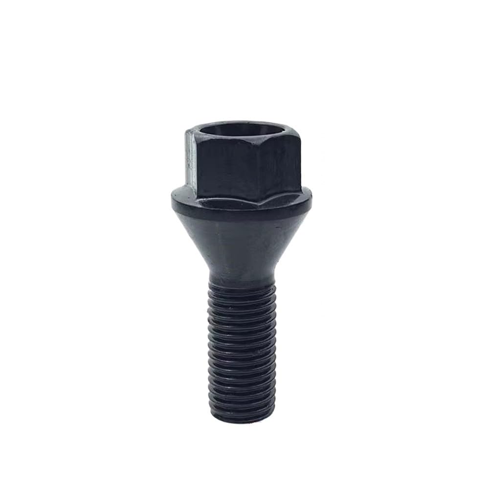 HZSMYXGS Radschrauben Kompatibel mit X1 für X2 für X3 für X4 für X5 für X6 für E70 für E71 Auto-Radmutternschrauben Schwarze Stahlschrauben Radschrauben Rad(S) von HZSMYXGS