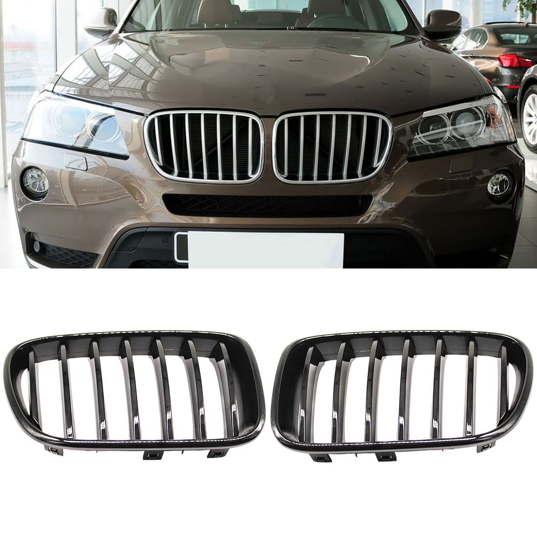 HZTWFC ABS glänzend schwarz Single Slat Sport Nierengitter Zubehör Styling Ersatz Racing Frontstoßstange für BMW F25 X3 2011 2012 2013 HZTWFC ABS glänzend schwarz Single Slat Sport Nierengitter Zubehör Styling Ersatz Racing Frontstoßstange für BMW F25 X3 2011 2012 2013 von HZTWFC
