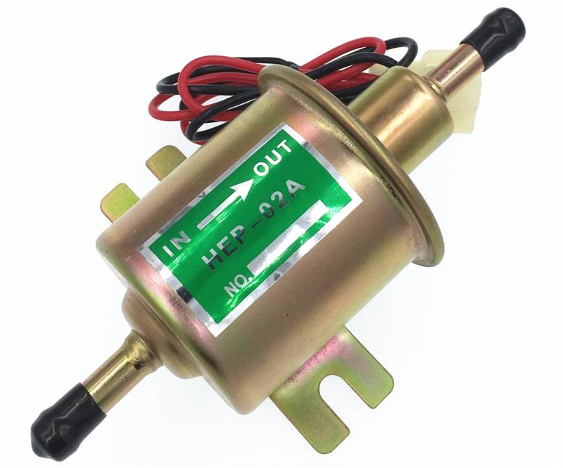 Universal Diesel Benzin 12V Elektrische Kraftstoffpumpe HEP-02A 12V, 5–4 PSI, 4-7 PSI Niederdruck Inline Kraftstoffpumpe Diesel Benzin (2.5-4 PSI Messing) für Most Car Carburetor Motorcycle ATV von HZTWFC