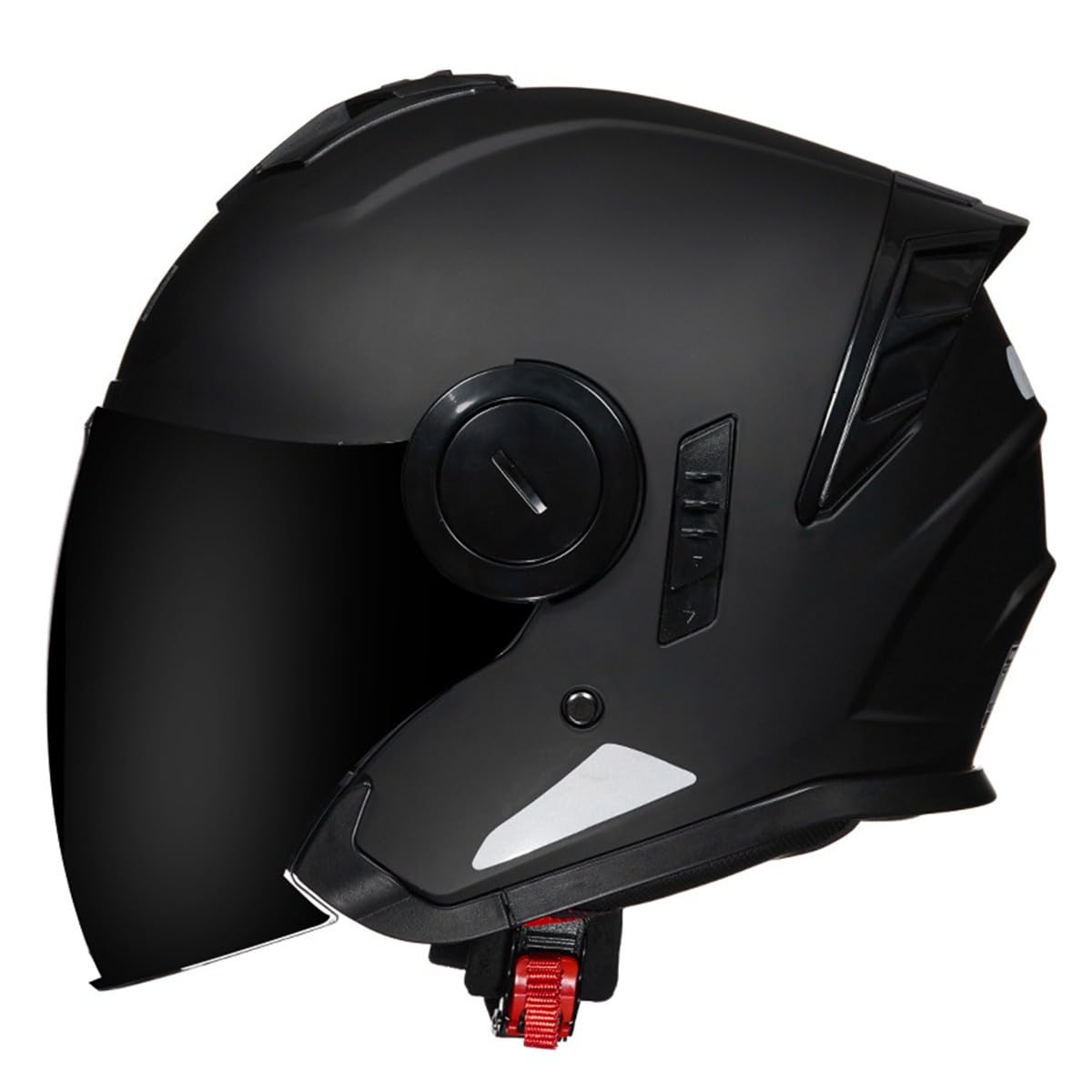 Halbschalenhelm Motorradhelm Mit DOTECE Zugelassen Brain-Cap Halbschale Jet-Helm Roller-Helm Scooter-Helm Mit Built-In Visier Offenem Helm Retro Motorrad Halbhelm 8,XXL:63-64CM von HaiBing