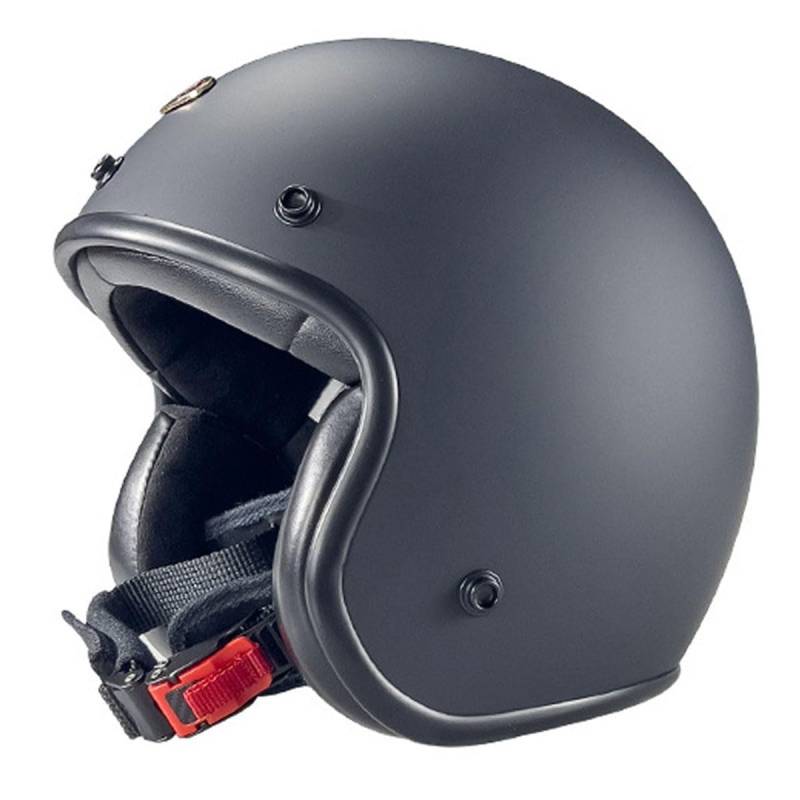 Halbschalenhelm Motorradhelm Mit ECEDOT Zulassungiber Brain-Cap Halbschale Jet-Helm Roller-Helm Scooter-Helm Retro Motorrad Halbhelm Für Cruiser Chopper Biker Moped 15,L:59-60CM von HaiBing