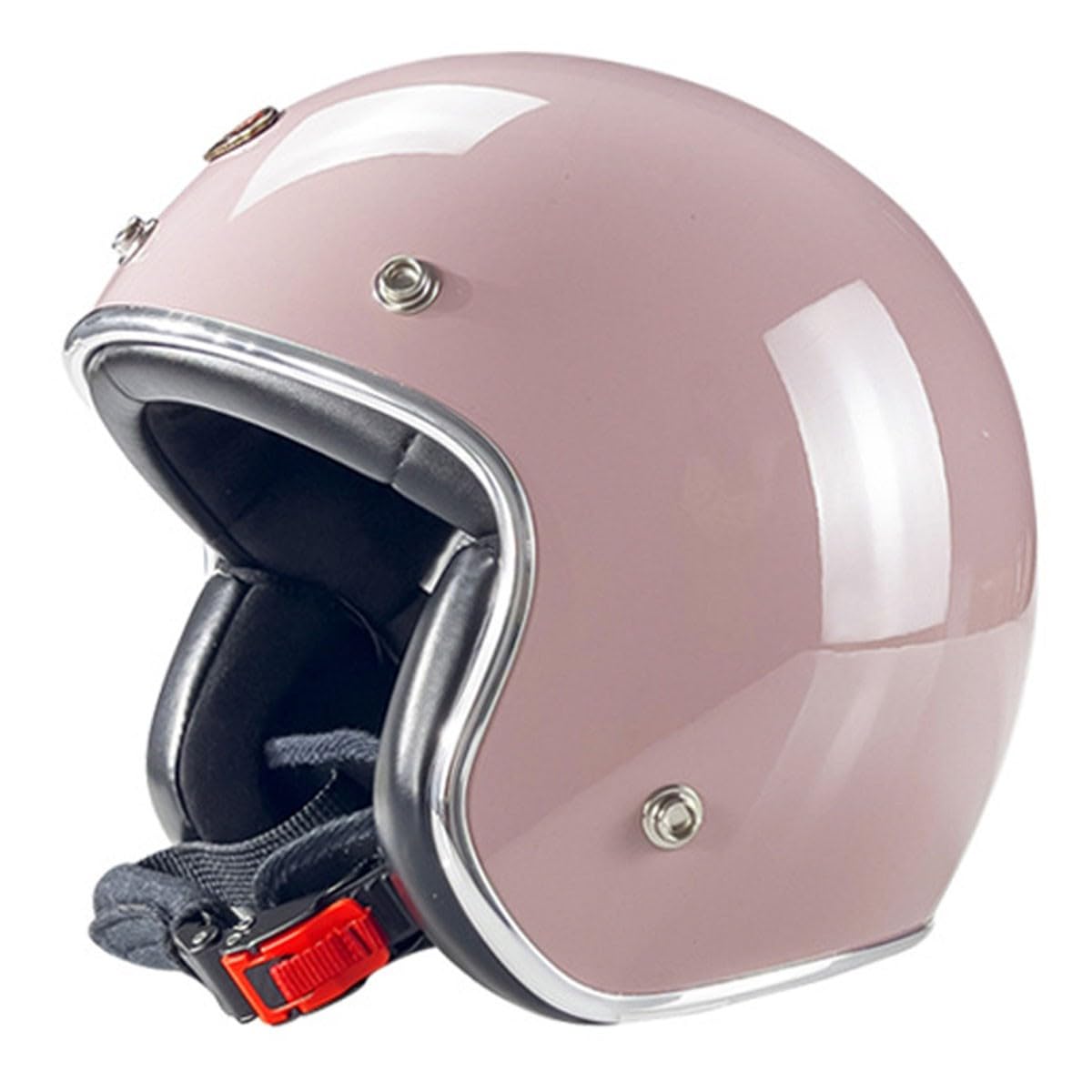 Halbschalenhelm Motorradhelm Mit ECEDOT Zulassungiber Brain-Cap Halbschale Jet-Helm Roller-Helm Scooter-Helm Retro Motorrad Halbhelm Für Cruiser Chopper Biker Moped 7,S:55-56CM von HaiBing
