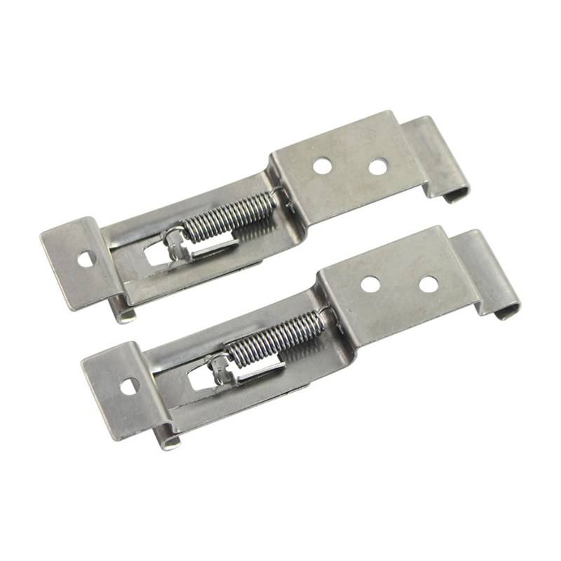 Edelstahl Kennzeichen Kennzeichen Rahmenhalter Federladelte Klemmen Klemmen LKW Anhänger Number Platte Clips Abdeckung 2pcs von Haiki