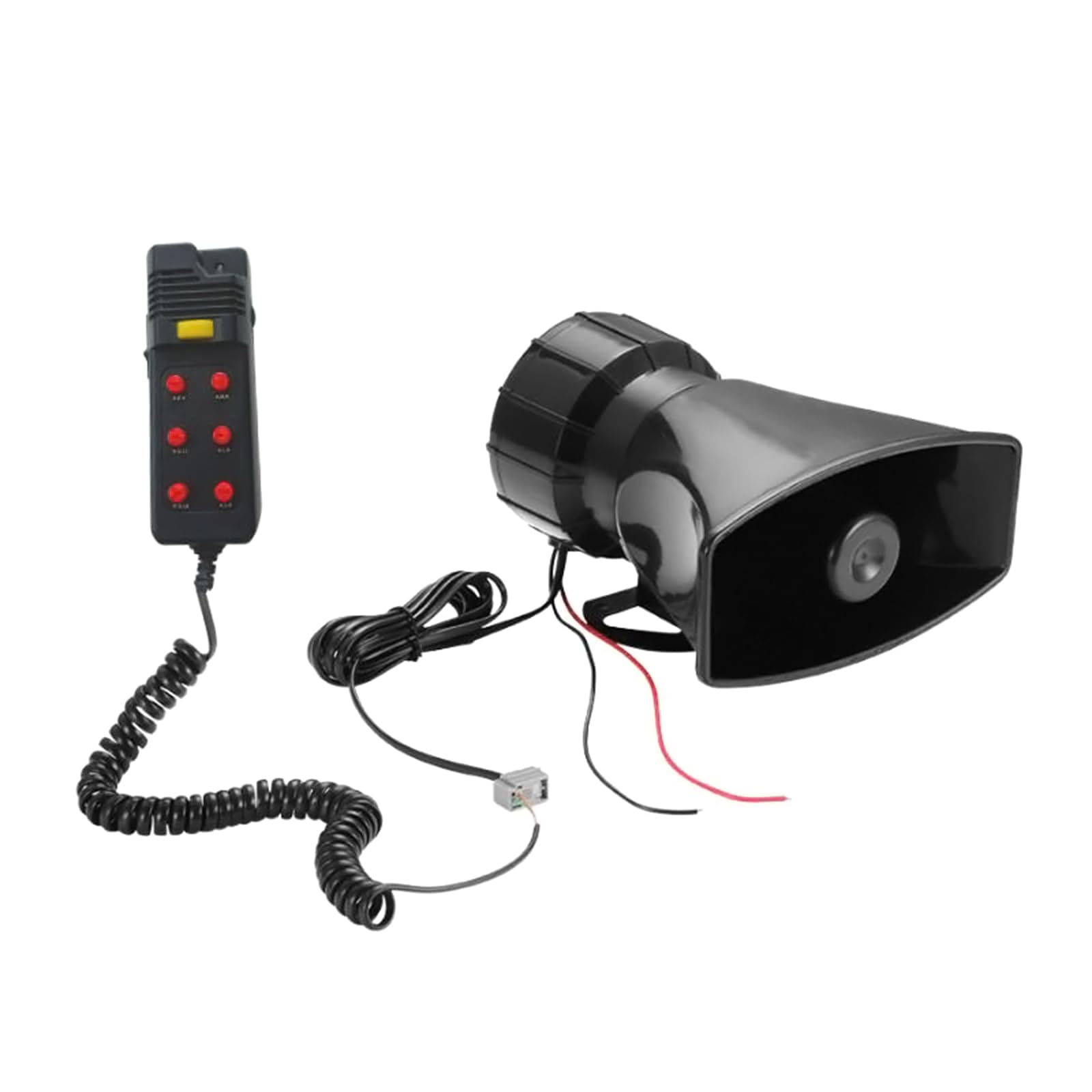 Firemen 7 Sound 12 V 100 W Autohupe mit Mikrofon Fahrzeugwarnalarm Lautsprecher Hupe Warnalarm Firemen 7 Sound 12 V 100 W Autohupe mit Mikrofon Fahrzeugwarnalarm Lautsprecher Hupe Warnalarm von Haiki