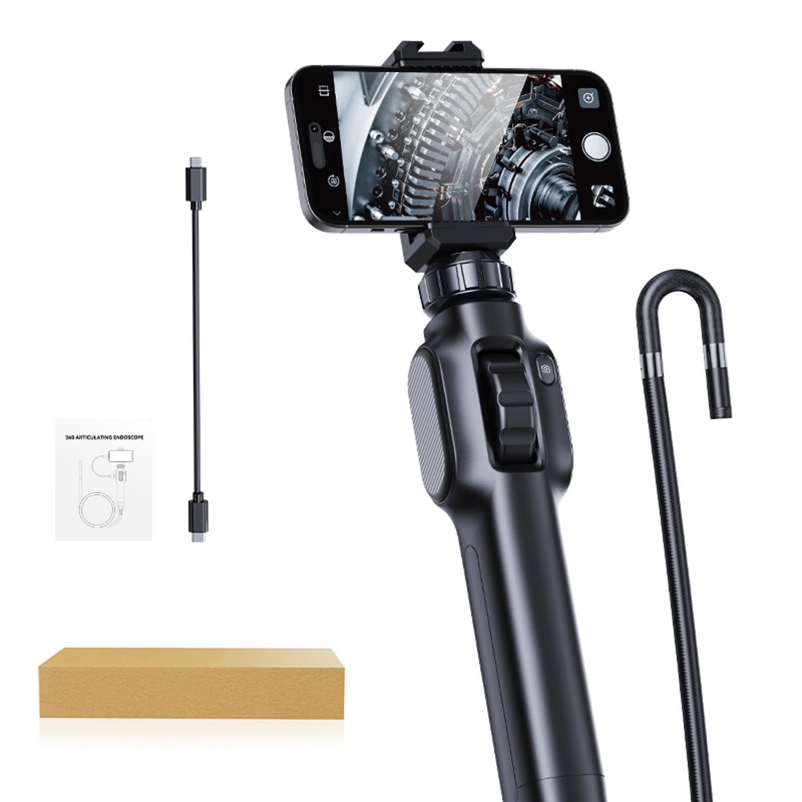 Flexible Handheld Boorscope Endoskop Kamera Mit Großem Bildschirm Display Für Eine Detaillierte Inspektion In Schwieriger Lichtumgebung Flexible Handheld Boorscope Endoskop Kamera Mit Großem Bildschirm Display Für Eine Detaillierte Inspektion In Schwieriger Lichtumgebung von Haiki