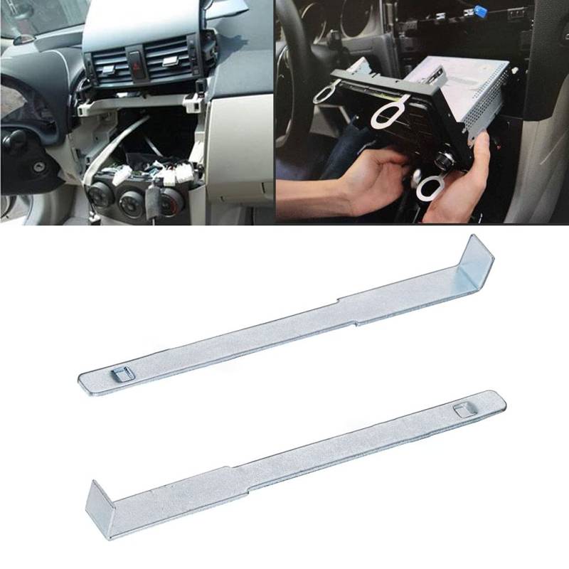 Haiki 2pcs Metall Car Radio Entfernung Tools Release Keys Extraktionstools Für Teile von Haiki