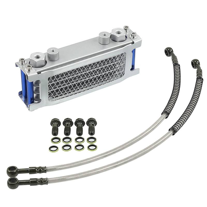 Haiki Motocross Aluminium Ölkühlkühlersystem Motorradölkühler Kühler Für 50-140ccm Dirt Kühlerkit von Haiki