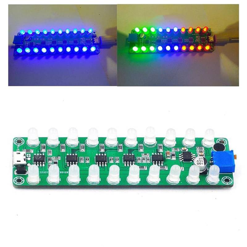 Haiki RGB Voice Aktivierte Sprachklang Steuerung Audiospektrum LED Lichtverstärker Vu Meter Leichtatmosphäre Lamp Car MP3 Player von Haiki