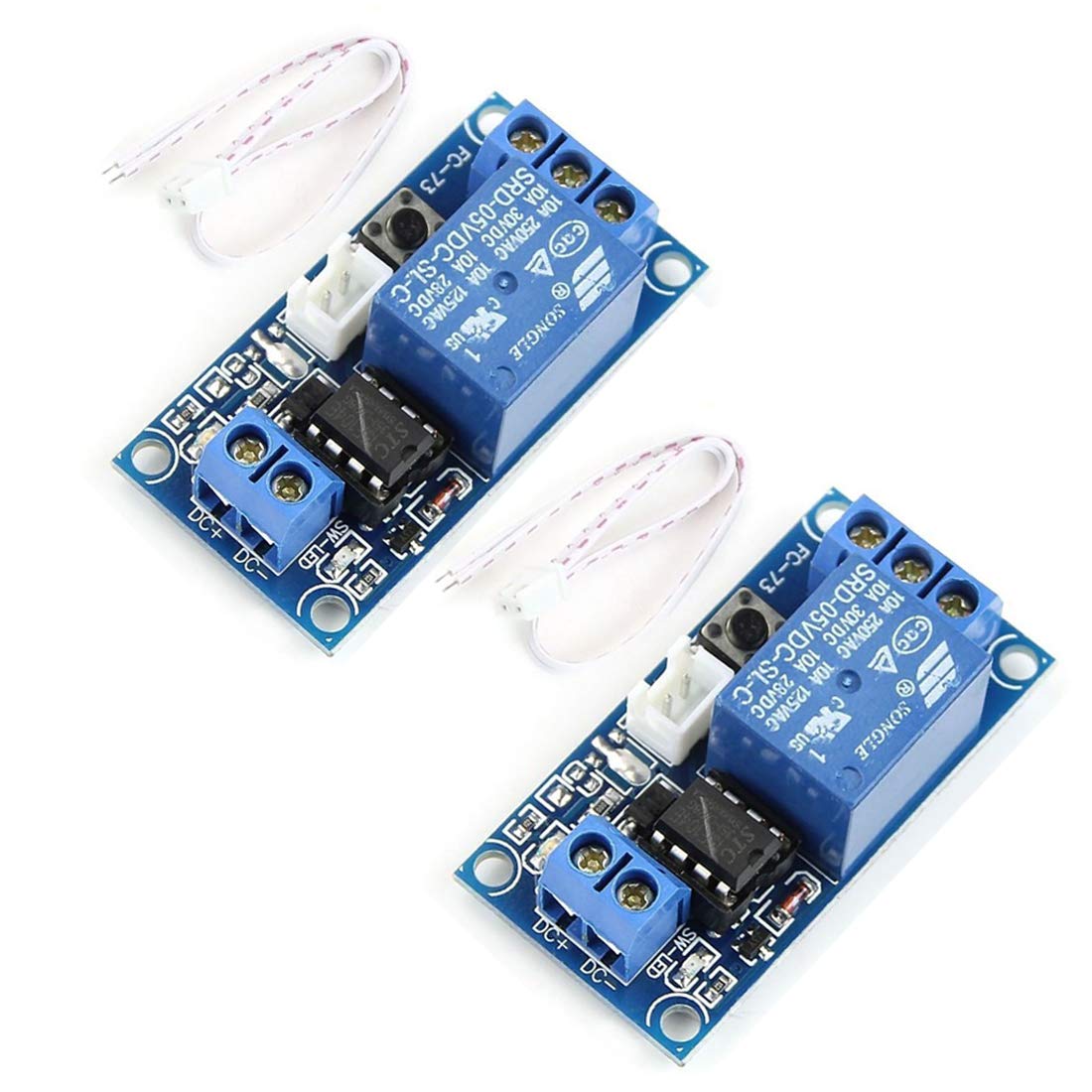 Hailege 2pcs 5V 1 Kanal selbstverriegelndes bistabiles Ein-Knopf-Start/Stopp-Relaismodul-Relais-Schalter für MCU-Steuerung Hailege 2pcs 5V 1 Kanal selbstverriegelndes bistabiles Ein-Knopf-Start/Stopp-Relaismodul-Relais-Schalter für MCU-Steuerung von Hailege