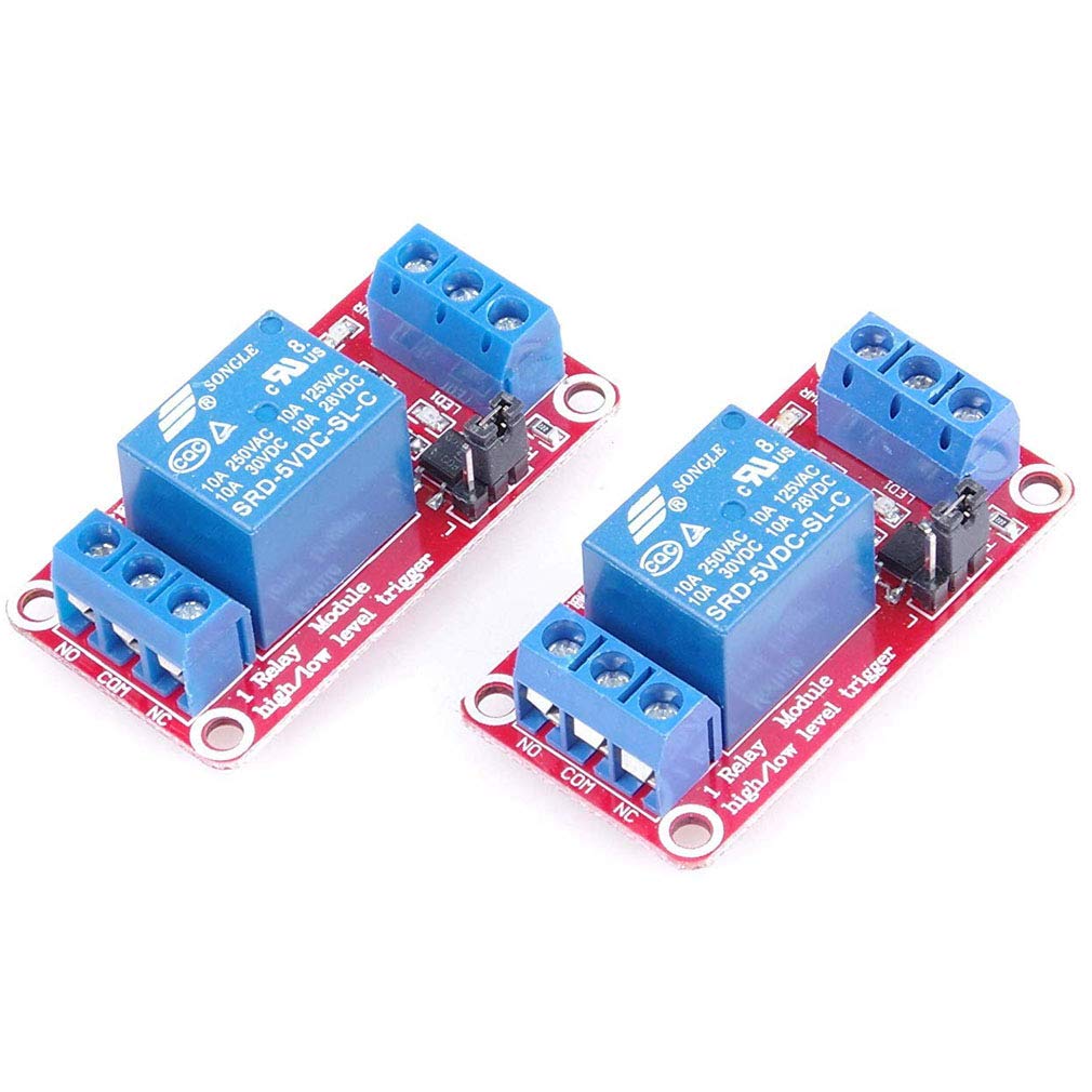 Hailege 2pcs 5V Einkanal Relaismodul Relaisschalter mit OPTO-Isolierung High Low Level Trigger Hailege 2pcs 5V Einkanal Relaismodul Relaisschalter mit OPTO-Isolierung High Low Level Trigger von Hailege