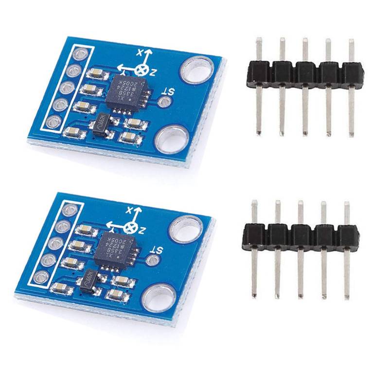 Hailege 2pcs ADXL335 3-Achsen Beschleunigungsmesser Winkelwandler Sensor GY-61 Beschleunigungssensor Winkelwandler Sensor Analogausgang 3-5V von Hailege