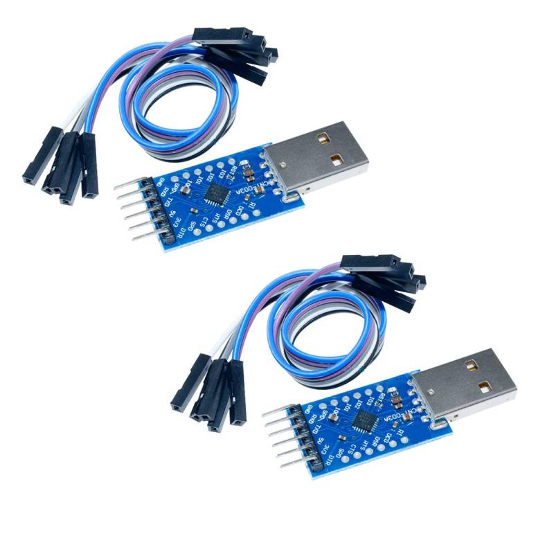 Hailege 2pcs CP2104 Modul USB zu TTL UART 6PIN Modul Serieller Konverter CP2104 STC PRGMR Ersetzen Sie CP2102 durch Dupont Kabel von Hailege