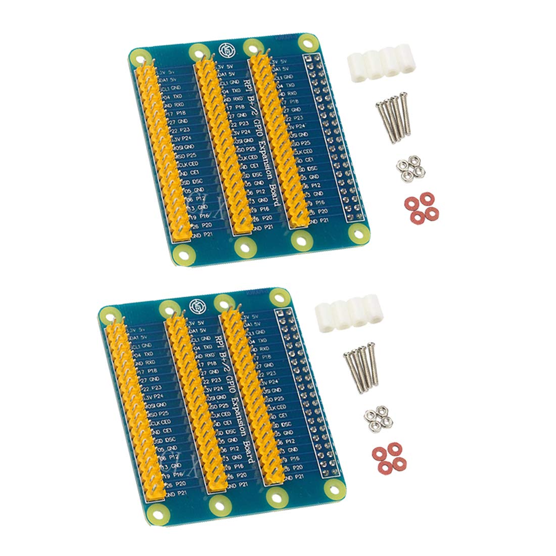 Hailege 2pcs GPIO Expansion Board für Raspberry Pi Shield für Raspberry PI 4B/3B+ mit Schrauben Hailege 2pcs GPIO Expansion Board für Raspberry Pi Shield für Raspberry PI 4B/3B+ mit Schrauben von Hailege