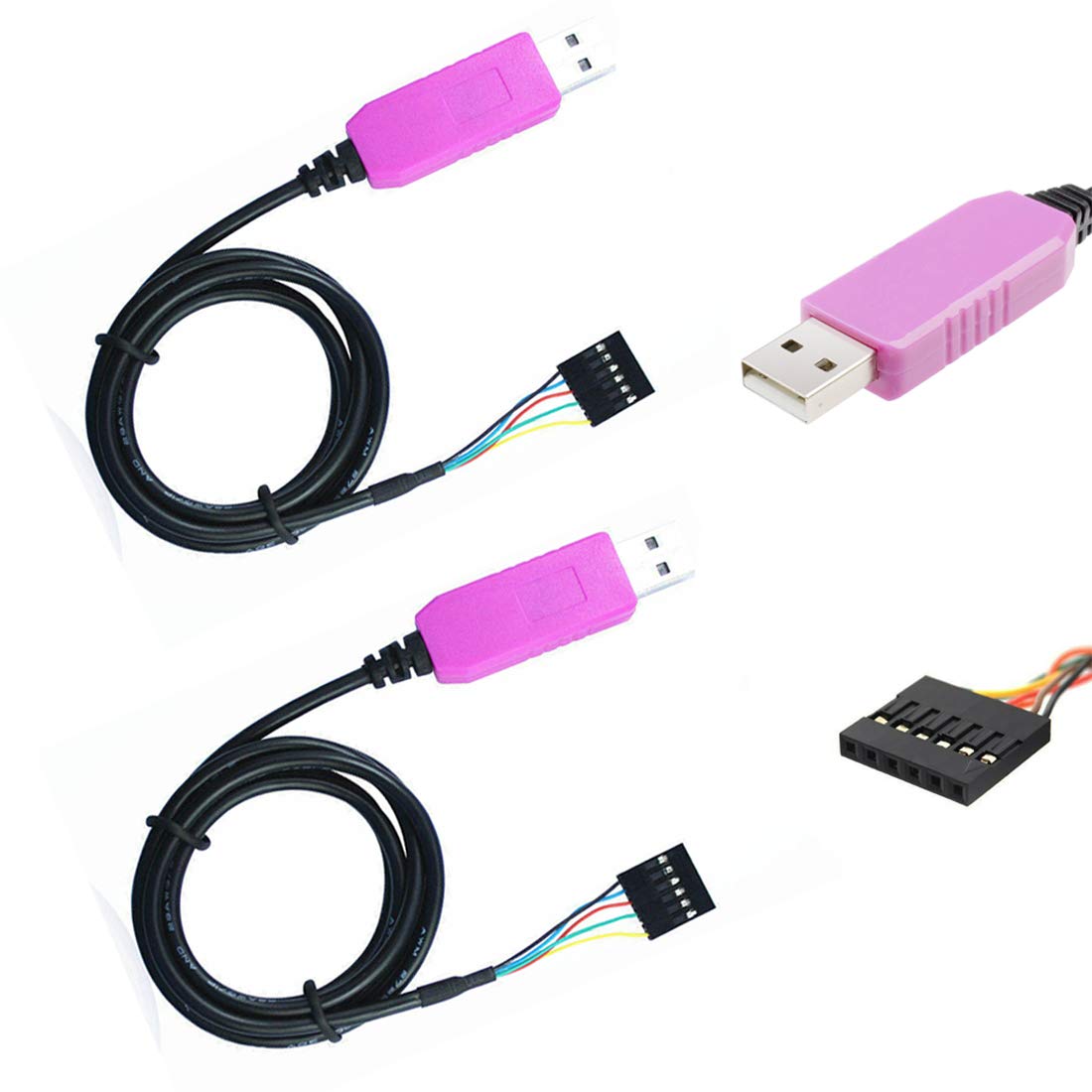 Hailege 2pcs PL2303HXD USB zu RS232 USB zu TTL USB zu UART Serielles Adapterkabel RS232 Download Kabel 6Pin für win XP VISTA 7 8 Android Hailege 2pcs PL2303HXD USB zu RS232 USB zu TTL USB zu UART Serielles Adapterkabel RS232 Download Kabel 6Pin für win XP VISTA 7 8 Android von Hailege