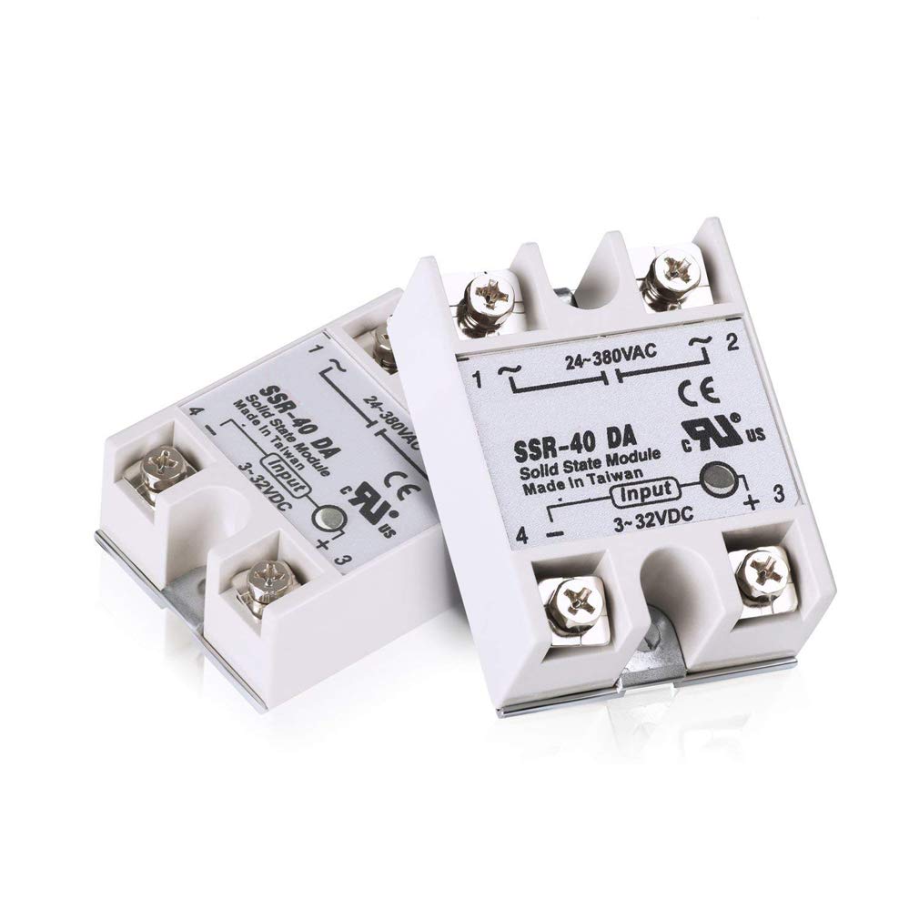 Hailege 2pcs SSR-40DA Halbleiterrelais Einphasiges Halbleiterrelais-Eingang 3-32V DC Ausgang 24-380V AC Hailege 2pcs SSR-40DA Halbleiterrelais Einphasiges Halbleiterrelais-Eingang 3-32V DC Ausgang 24-380V AC von Hailege