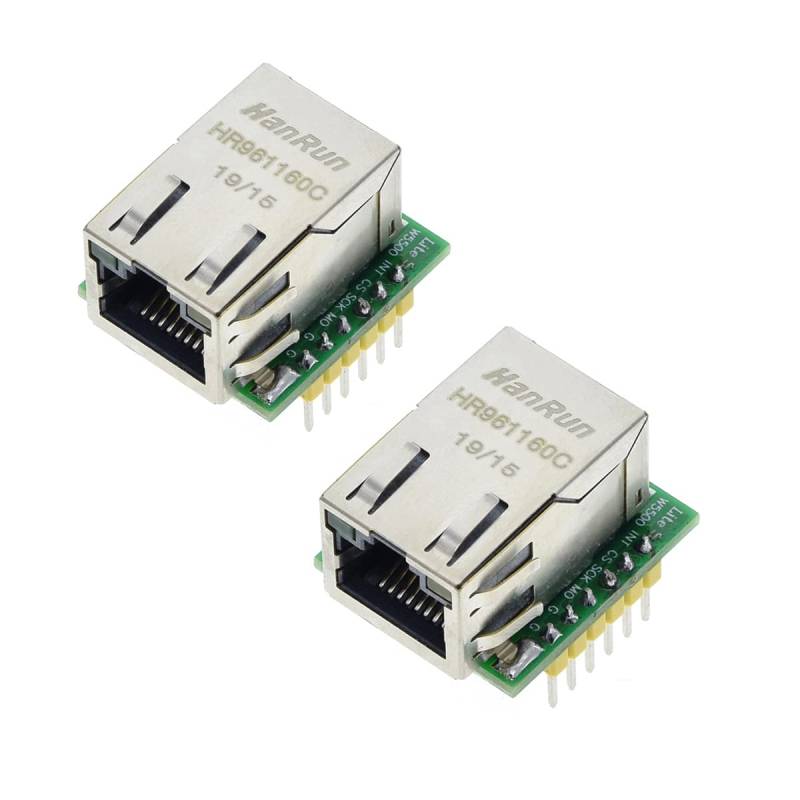 Hailege 2pcs W5500 Ethernet Network Module SPI to LAN TCP IP STM32 Interface 3.3V 5V for Arduino WIZ820io RC5 von Hailege