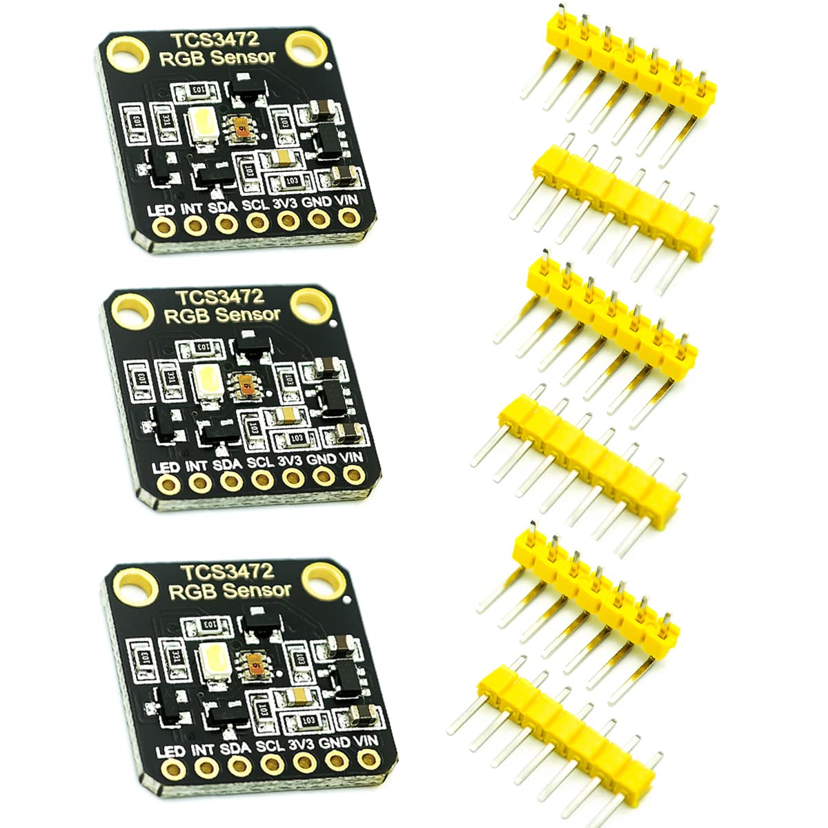 Hailege 3pcs TCS34725 TCS-34725 RGB Licht Farbsensor Farberkennungsmodul RGB Farbsensor mit IR-Filter Hailege 3pcs TCS34725 TCS-34725 RGB Licht Farbsensor Farberkennungsmodul RGB Farbsensor mit IR-Filter von Hailege