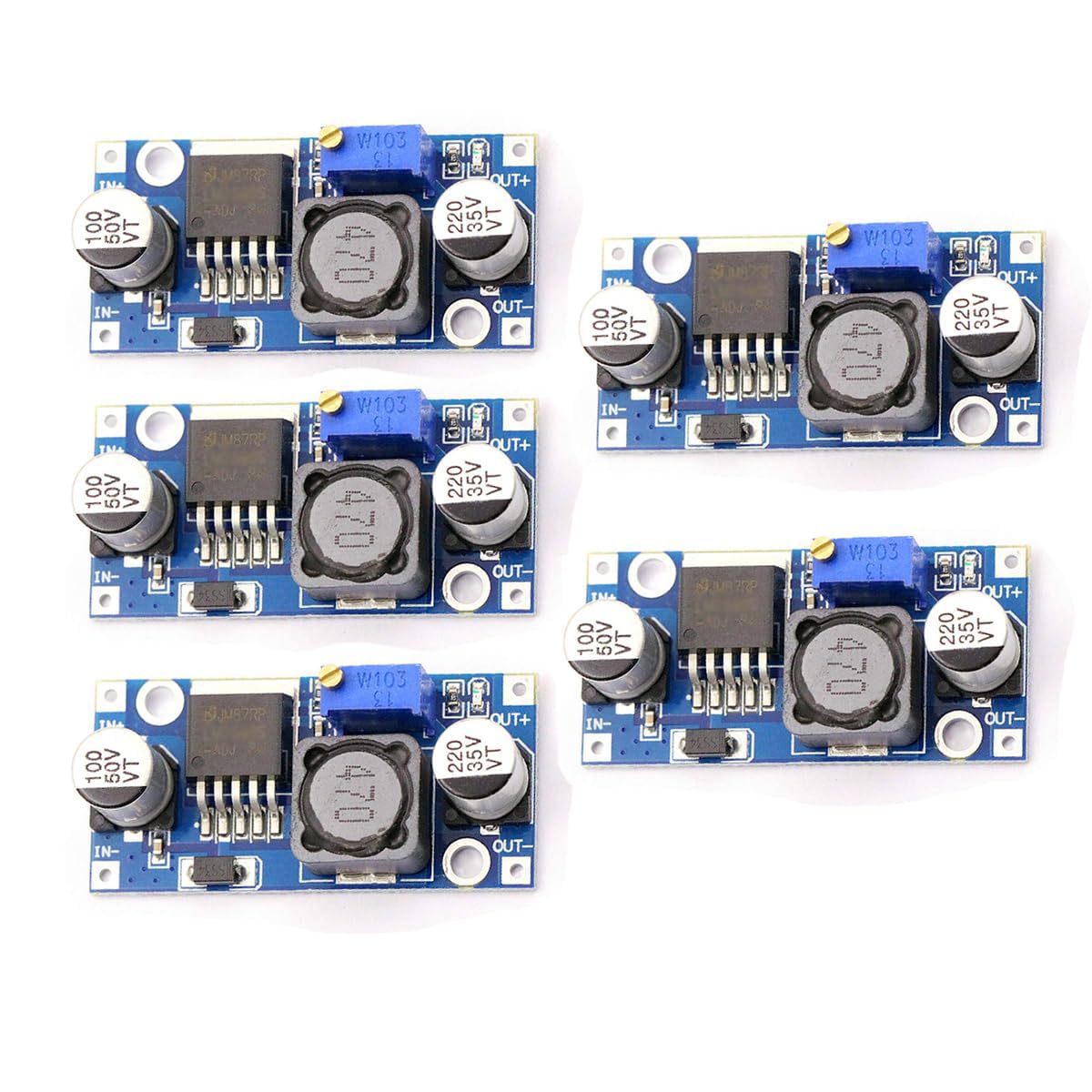 Hailege 5pcs 3A DC-DC Step Down Buck Power Modul Leistungsregler Leistungsumwandlungsmodul 24V auf 12V 5V 3V Einstellbar Hailege 5pcs 3A DC-DC Step Down Buck Power Modul Leistungsregler Leistungsumwandlungsmodul 24V auf 12V 5V 3V Einstellbar von Hailege