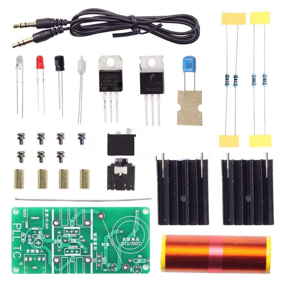 Hailege Tesla Spule Lichtbogen Experiment Plasma Hochtemperatur Hochdruck Plasma Magisches wissenschaftliches Experiment Studenten Elektronische DIY-Produktion 15-24V 15W 2A Hailege Tesla Spule Lichtbogen Experiment Plasma Hochtemperatur Hochdruck Plasma Magisches wissenschaftliches Experiment Studenten Elektronische DIY-Produktion 15-24V 15W 2A von Hailege