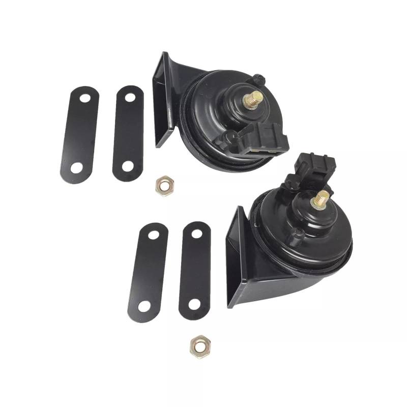 Hajus 919106668 2x Horn Hupe Fanfare Signalhorn Tiefton + Hochton kompatibel mit A3 TT Seat Skoda VW T3 T4 von Hajus Autoteile Germany