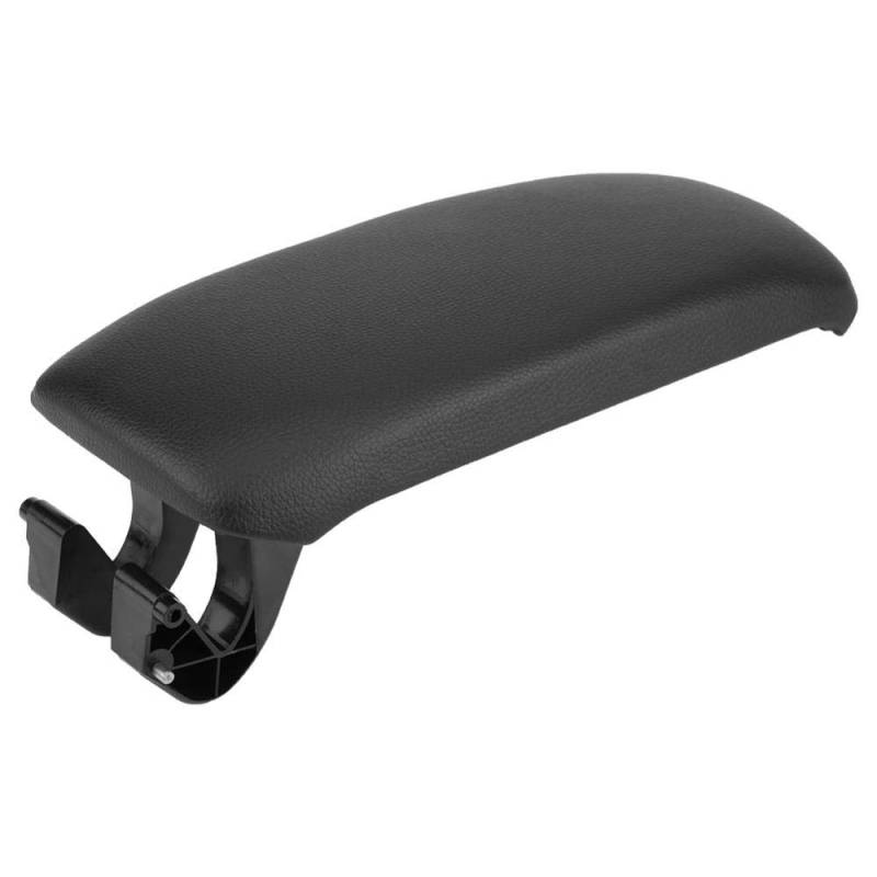 Auto Schwarz Leder/Stoff Naht Konsole Armlehne Deckel, Car Center Console Cover für Audi A3 8P / A5 2003-2013 8P0864245P. (Schwarz)(Leder) von Hakeeta