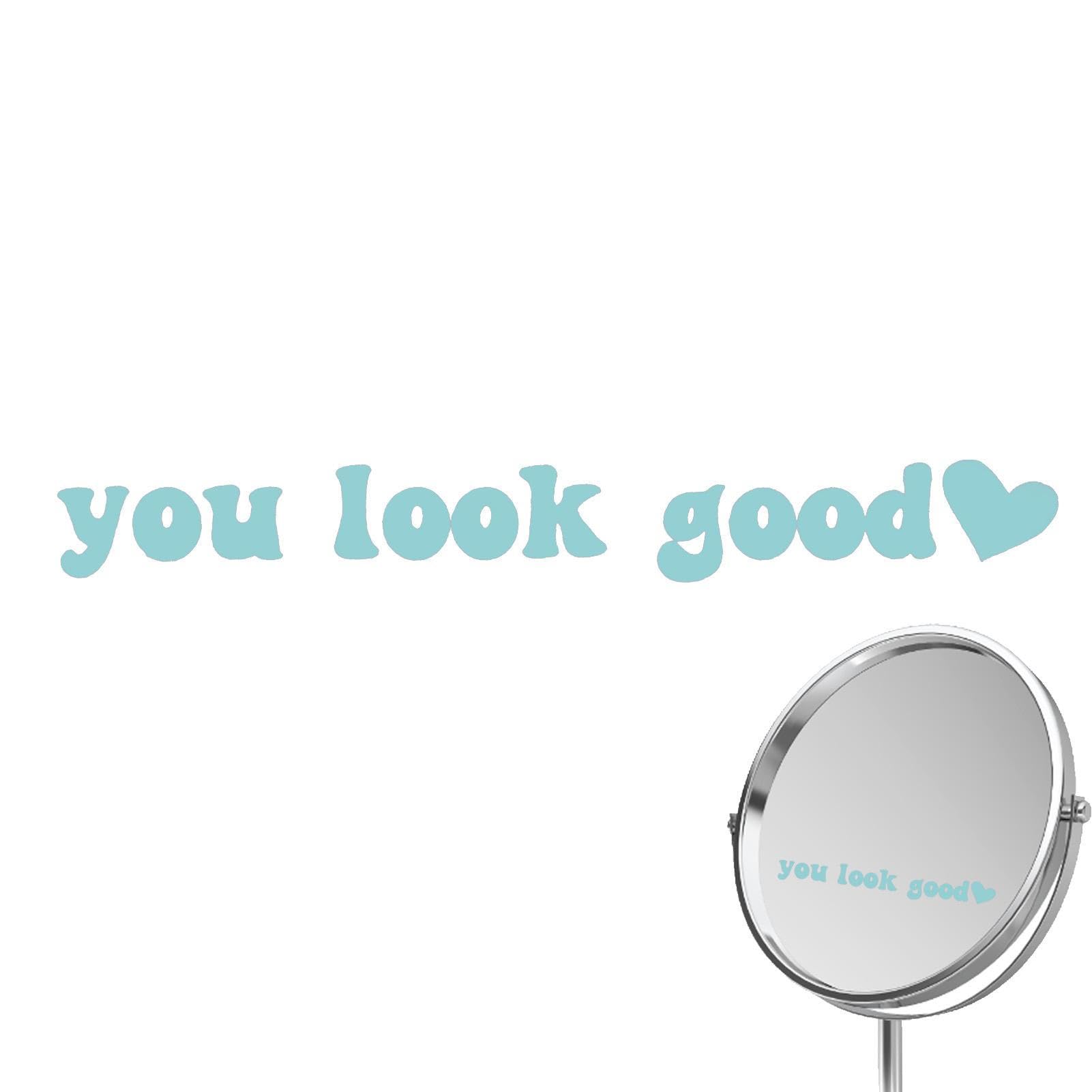 You Look Good Stickers | Auto-Rückspiegel-Aufkleber | 9,9 x 1,8 cm inspirierender Auto-Rückspiegel-Aufkleber für Windschutzscheibe, Seitenspiegel, Halatua von Halatua