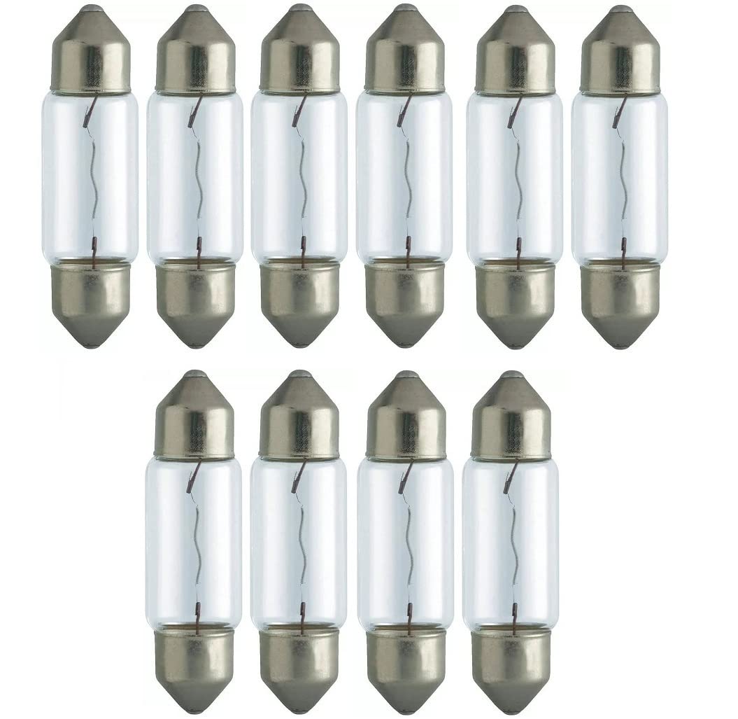 24 Volt 10 Stück C5W T11x35 Sv8.5 38mm 5Watt Nfz LKW Beleuchtung Glühlampe Glühbirne Soffitte 24V 24 Volt 10 Stück C5W T11x35 Sv8.5 38mm 5Watt Nfz LKW Beleuchtung Glühlampe Glühbirne Soffitte 24V von Hallenwerk