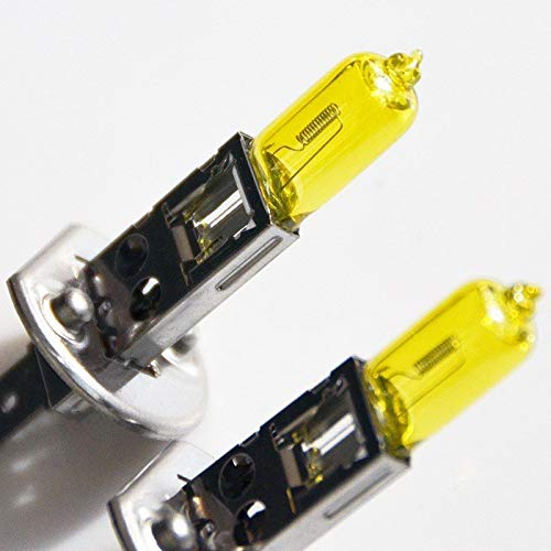 2xSt. AQUA VISION H1 55W 12V P14,5s - Halogen Auto Lampen Birnen 3000k YELLOW/GELB Abblendlicht Fernlicht Zusatzscheinwerfer Nebelscheinwerfer - Hallenwerk von Hallenwerk