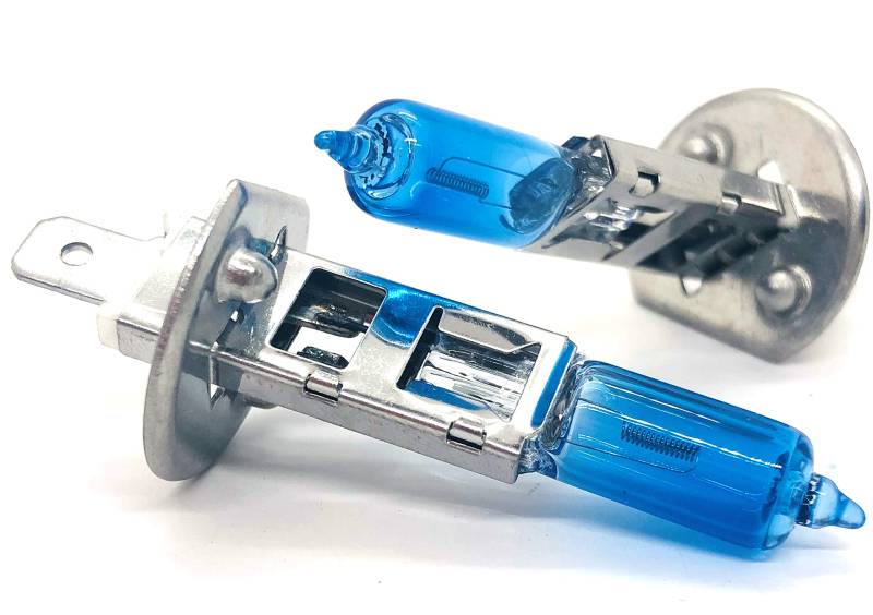 Blue Vision Optik 2x Stück H1 55Watt P14,5s 12V Auto Halogen Lampen Faltschachtel - E-Prüfzeichen von Hallenwerk