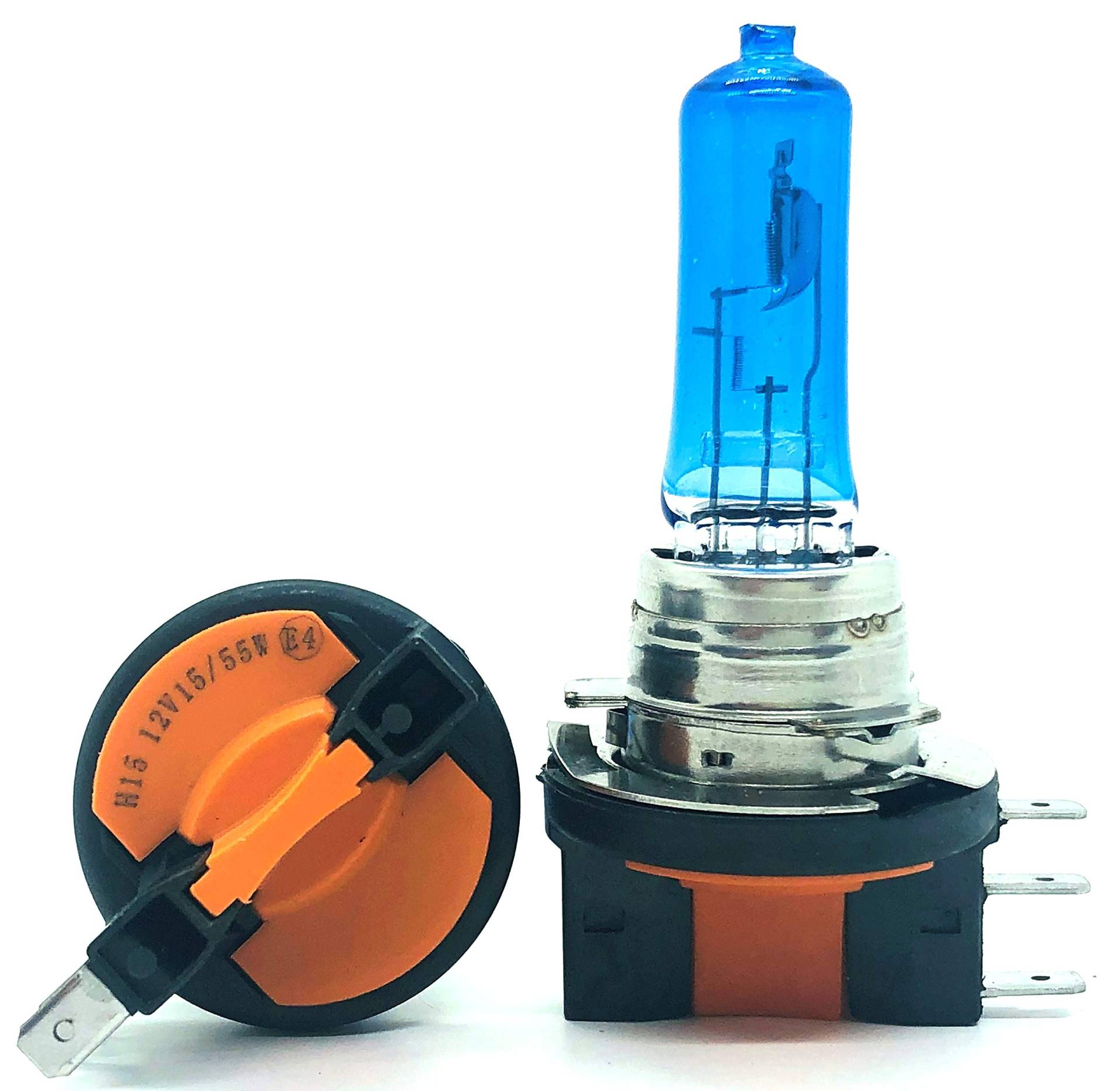 Blue Vision Optik 2x Stück H15 15/55W PGJ23T-1 12V Auto Halogen Lampen Faltschachtel - E-Prüfzeichen von Hallenwerk