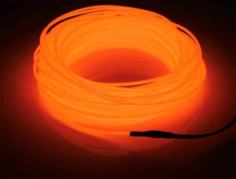 Hallenwerk ORANG 200cm Ambientebeleuchtung EL Lichtleiste 12V Auto Innenraumbeleuchtung Lichtleiste von Hallenwerk