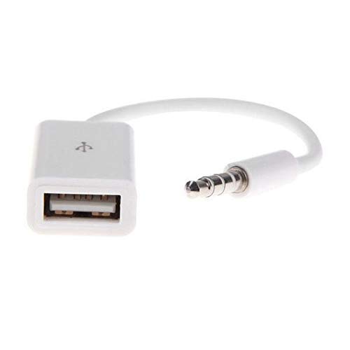USB-Klinke Audio Adapter Kabel 3,5mm Stecker USB A Stecker MP3 für Autoradio Smartphone Sticks - Hallenwerk von Hallenwerk