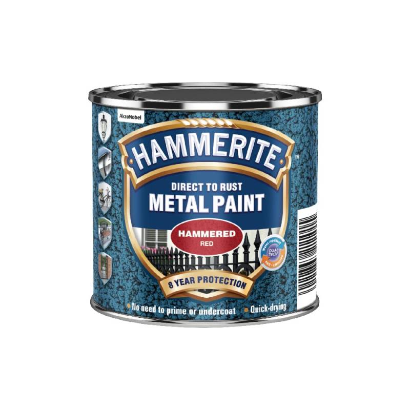 Hammerite Metallfarben Hammered 250ml Red von Hammerite