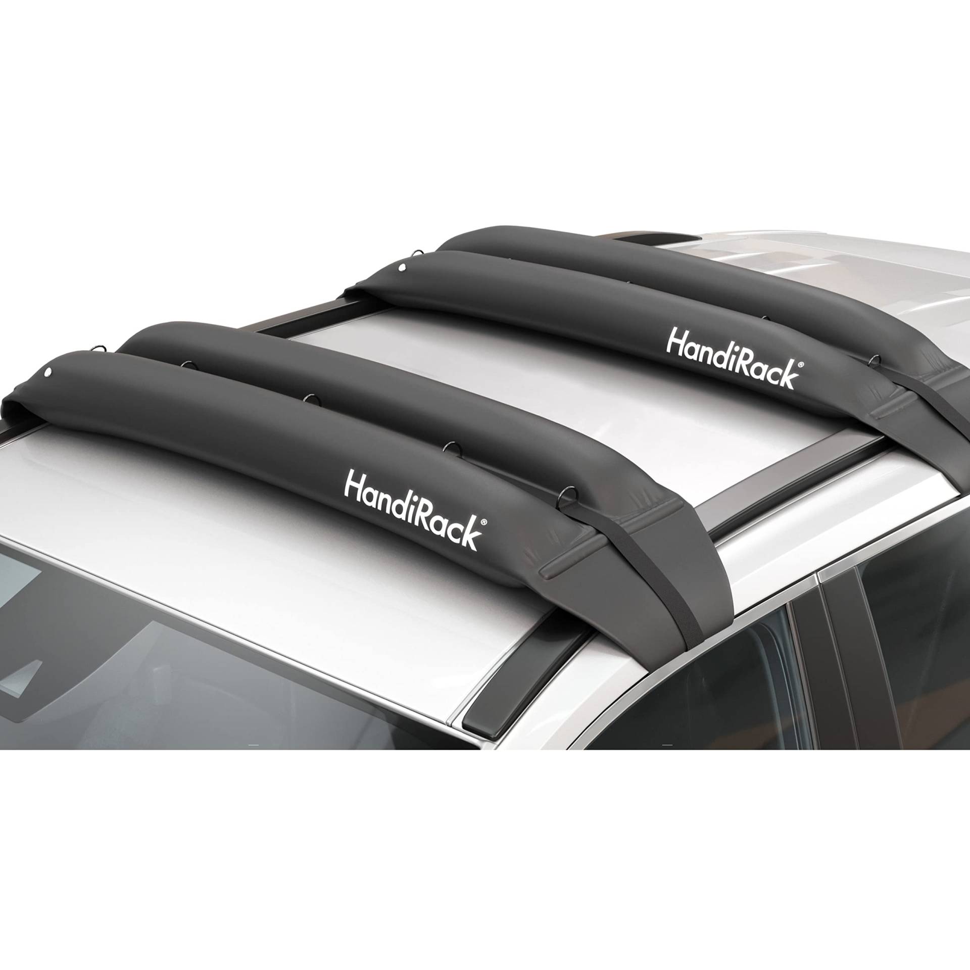 HandiWorld HandiRack Universal Dachgepäckträger für Autos; Schnellmontage Dachträger; Schwarz, H10, W33, D146cm von HandiWorld