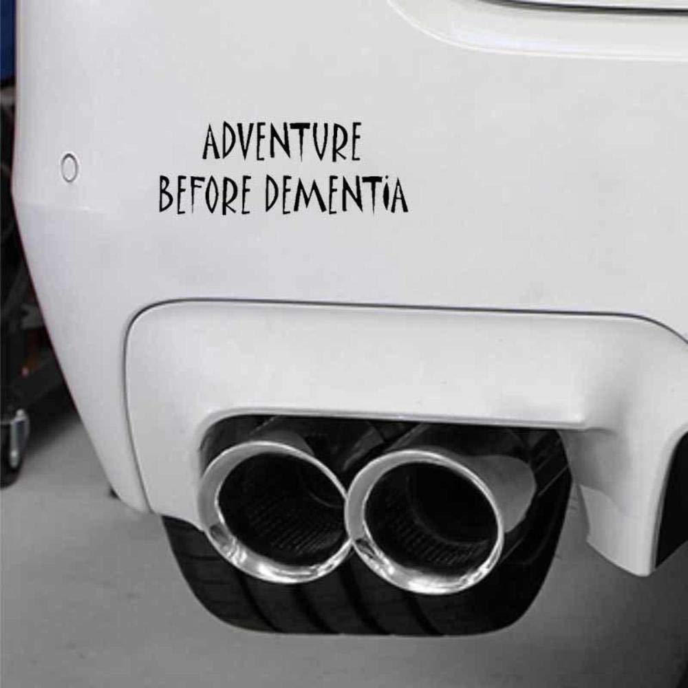 Adventure Before Dementia Artistic Calligraphy Fun Vinyl JDM Sticker 17.8CMx 6.7 - Black Adventure Before Dementia Artistic Calligraphy Fun Vinyl JDM Sticker 17.8CMx 6.7 - Black von Handmade By Stukk