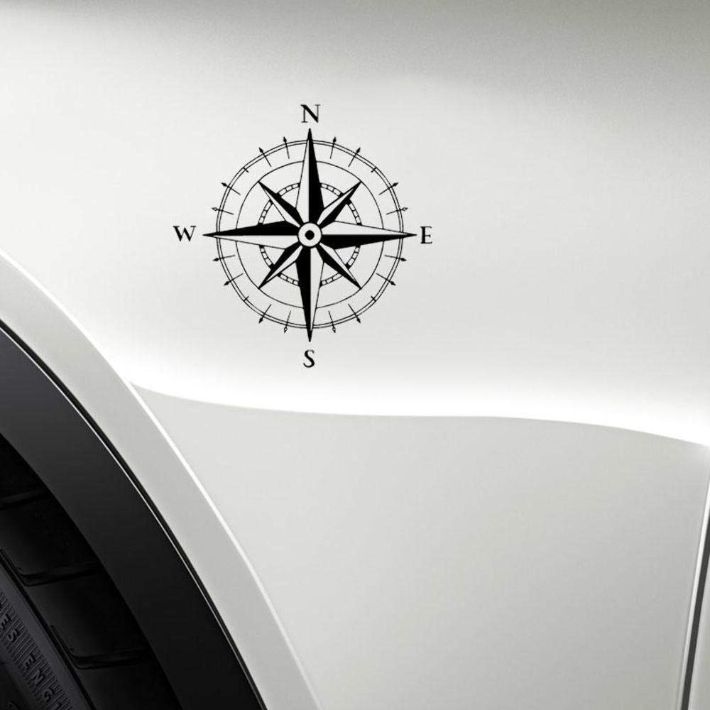 Compass Ninja Blade Round Fun Window Sticker Vinyl Decal 12.7CM x 12.7CM - Black Compass Ninja Blade Round Fun Window Sticker Vinyl Decal 12.7CM x 12.7CM - Black von Handmade By Stukk