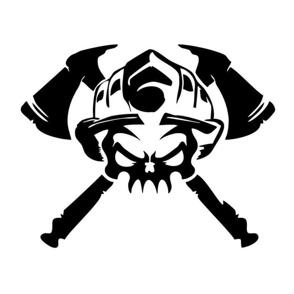 Firefighter Skull Covering The Body Fun Window Stickers Vinyl Decals 19CM x 15CM - Black Firefighter Skull Covering The Body Fun Window Stickers Vinyl Decals 19CM x 15CM - Black von Handmade By Stukk
