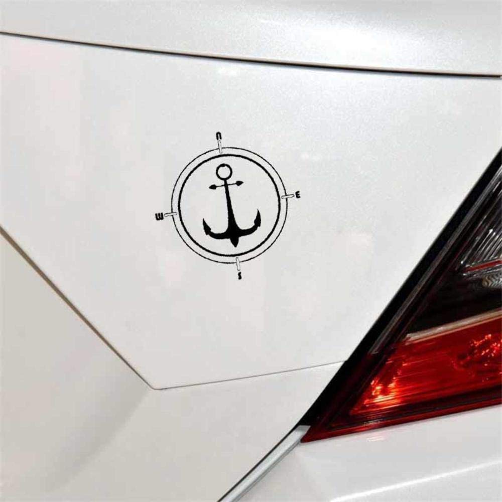 Handmade By Stukk Anker Kompass Navigation Fun Fenster Autoaufkleber Vinylaufkleber 13,8 cm x 13,8 cm - Schwarz Handmade By Stukk Anker Kompass Navigation Fun Fenster Autoaufkleber Vinylaufkleber 13,8 cm x 13,8 cm - Schwarz von Handmade By Stukk