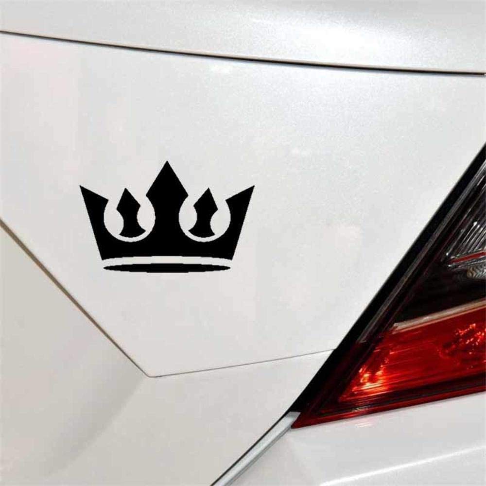 Stukk Stickers King Crown Schablone Symbol Spaß Fenster Autoaufkleber Vinyl Aufkleber 12,7 cm x 8,1 cm - Schwarz von Handmade By Stukk