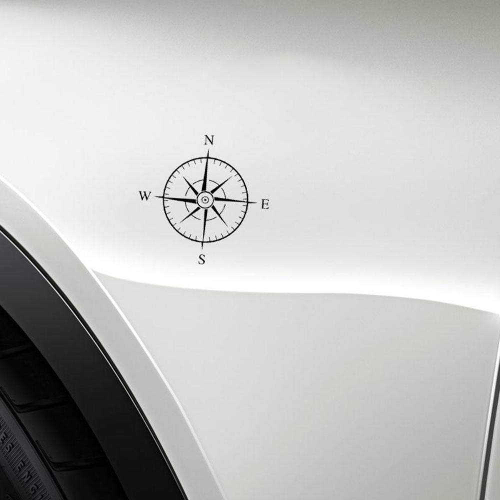 Stukk Stickers Kompassrad Runder Spaßfenster Autoaufkleber Vinyl Aufkleber 15,5 cm x 15,5 cm - Schwarz Stukk Stickers Kompassrad Runder Spaßfenster Autoaufkleber Vinyl Aufkleber 15,5 cm x 15,5 cm - Schwarz von Handmade By Stukk