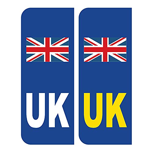 UK Auto Nummernschild Vinyl Aufkleber Union Jack NO GB EU Flagge Brexit von Handmade By Stukk