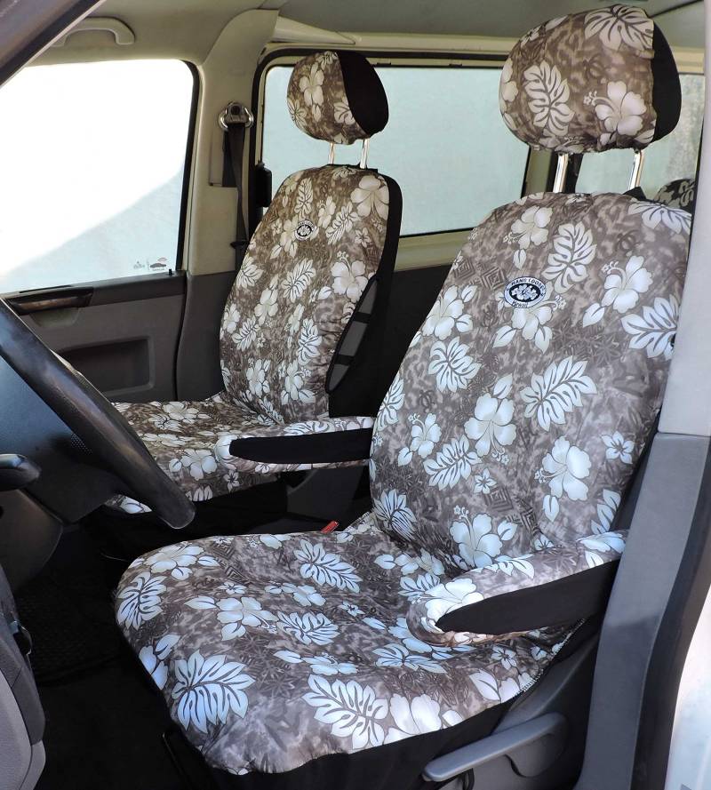 Hang Loose Autositzbezüge Hawaii Fahrer- & Beifahrerbezuege, inkl. 2 Kopfstützen- & 4 Armlehnenbezüge - Passend für Fast alle Autositze von Hang Loose