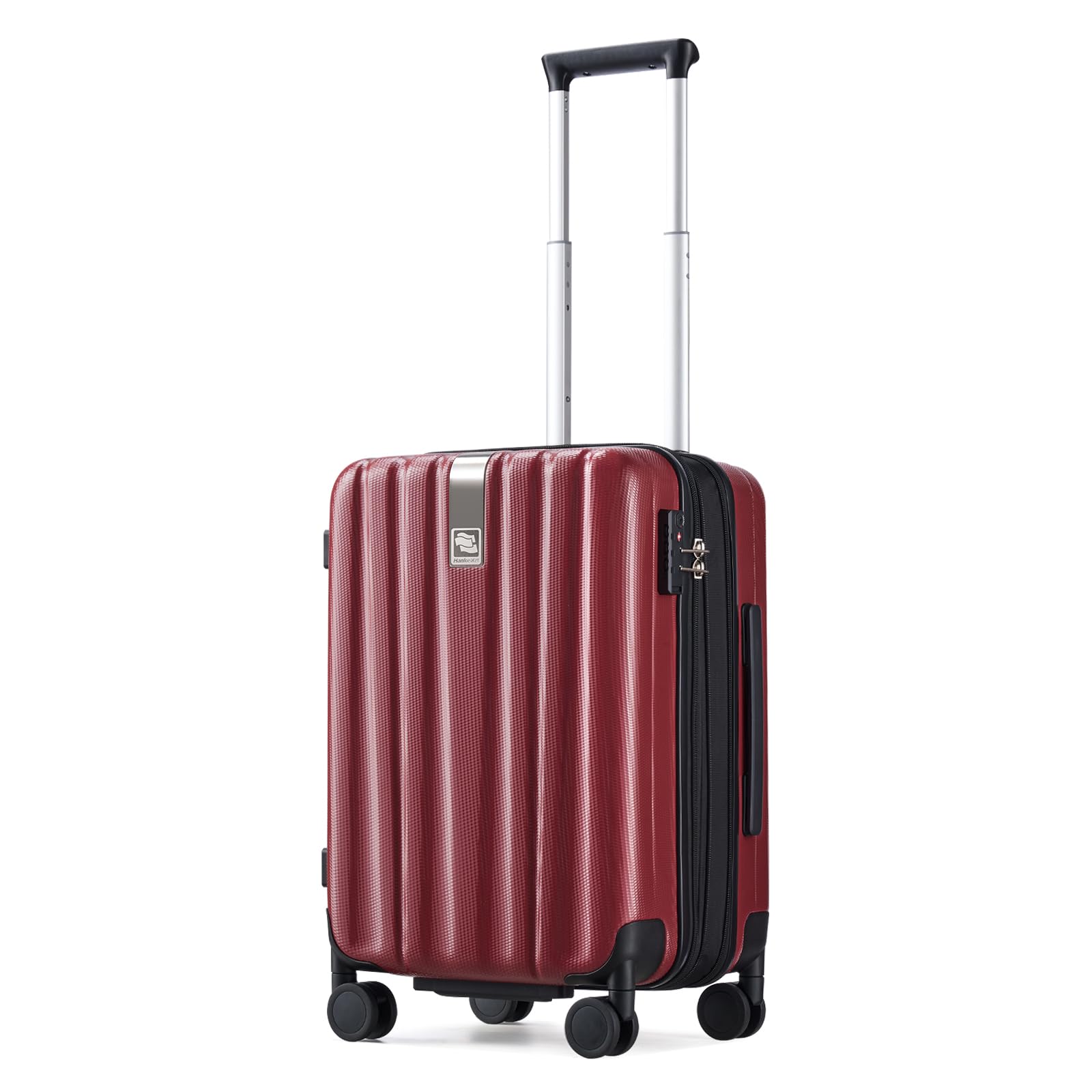 Hanke Untersitz-Handgepäckkoffer mit Rollen, 35,6 cm, 40,6 cm, 50,8 cm, 61 cm, 73,7 cm, Spinner, TSA-Gepäck, leicht, Polycarbonat, Hartschalenkoffer, Reisetasche, Burgunder, Expandable 20 Inch Hanke Untersitz-Handgepäckkoffer mit Rollen, 35,6 cm, 40,6 cm, 50,8 cm, 61 cm, 73,7 cm, Spinner, TSA-Gepäck, leicht, Polycarbonat, Hartschalenkoffer, Reisetasche, Burgunder, Expandable 20 Inch von Hanke