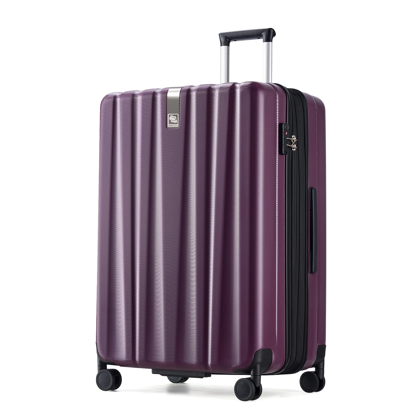 Hanke Untersitz-Handgepäckkoffer mit Rollen, 35,6 cm, 40,6 cm, 50,8 cm, 61 cm, 73,7 cm, Spinner, TSA-Gepäck, leicht, Polycarbonat, Hartschalenkoffer, Reisetasche, Violett, Expandable 29 Inch Hanke Untersitz-Handgepäckkoffer mit Rollen, 35,6 cm, 40,6 cm, 50,8 cm, 61 cm, 73,7 cm, Spinner, TSA-Gepäck, leicht, Polycarbonat, Hartschalenkoffer, Reisetasche, Violett, Expandable 29 Inch von Hanke