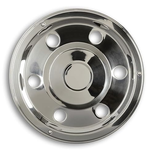 Hansen Styling Parts 2X 17,5" Edelstahl Radzierblenden gerade universell passend für LKW, Transporter etc. 17,5 Zoll von Hansen Styling Parts