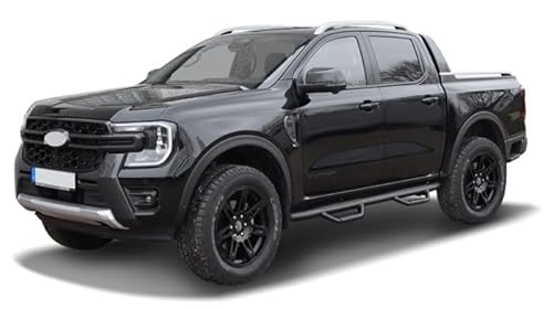 Hansen Styling Parts 4" Heavy Duty Schwellerrohre schwarz matt mit Trittstufen inkl. Teilegutachten passend für Wildtrak, Limited, Raptor Double Cab von Hansen Styling Parts